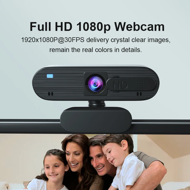 Anywii-cámara web externa para ordenador portátil, webcam full hd 1080p con  micrófono