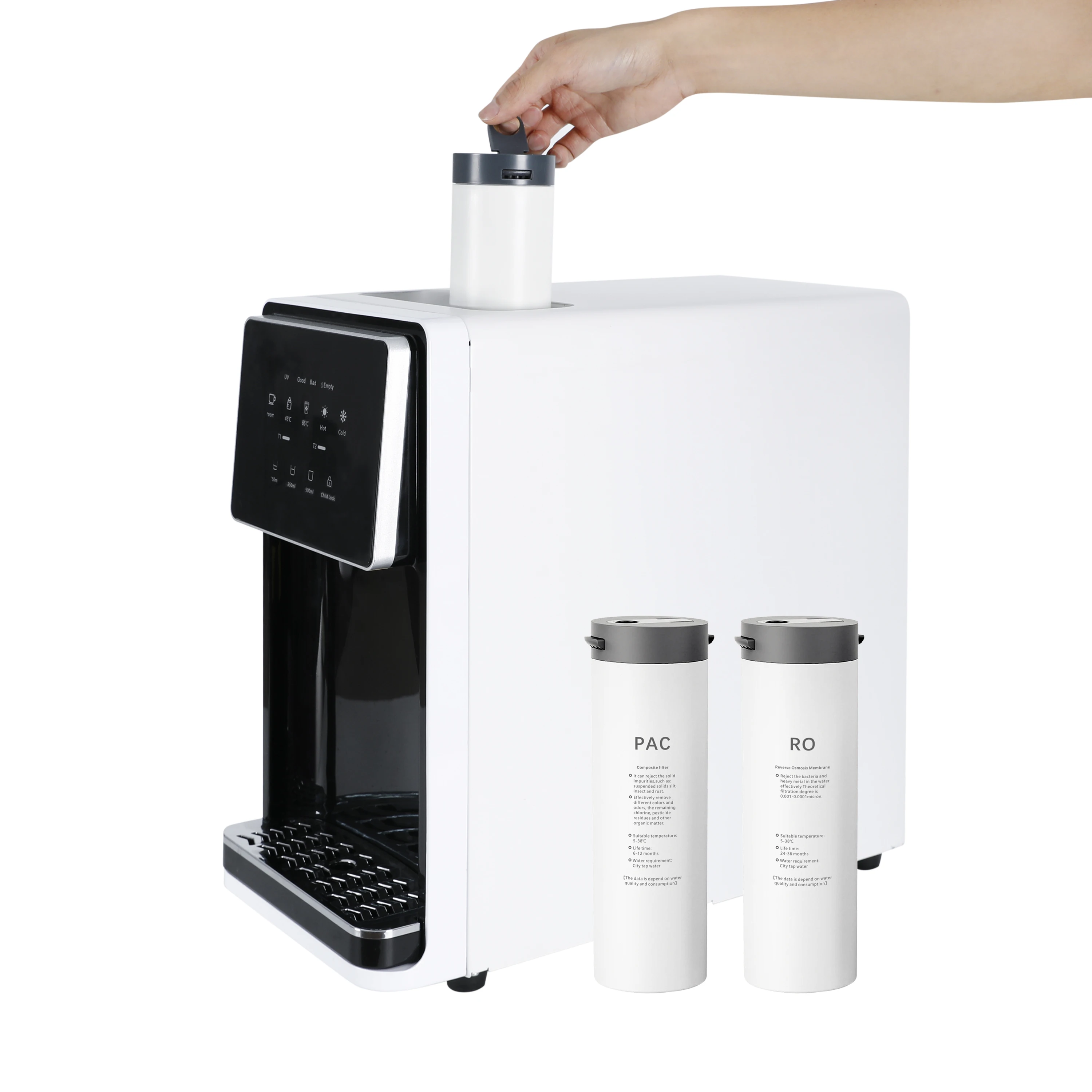 RO UV Tankless Touch Screen Temperature Control Water Purifier Home Use Smart Water Dispenser Price