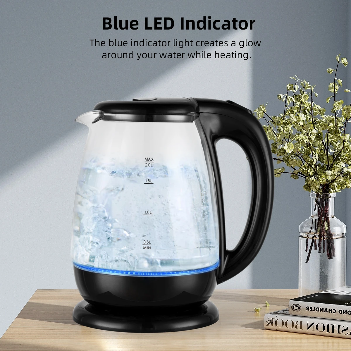 1.8l Smart Glass Electric Kettle For Home Appliance Fast Water Boil