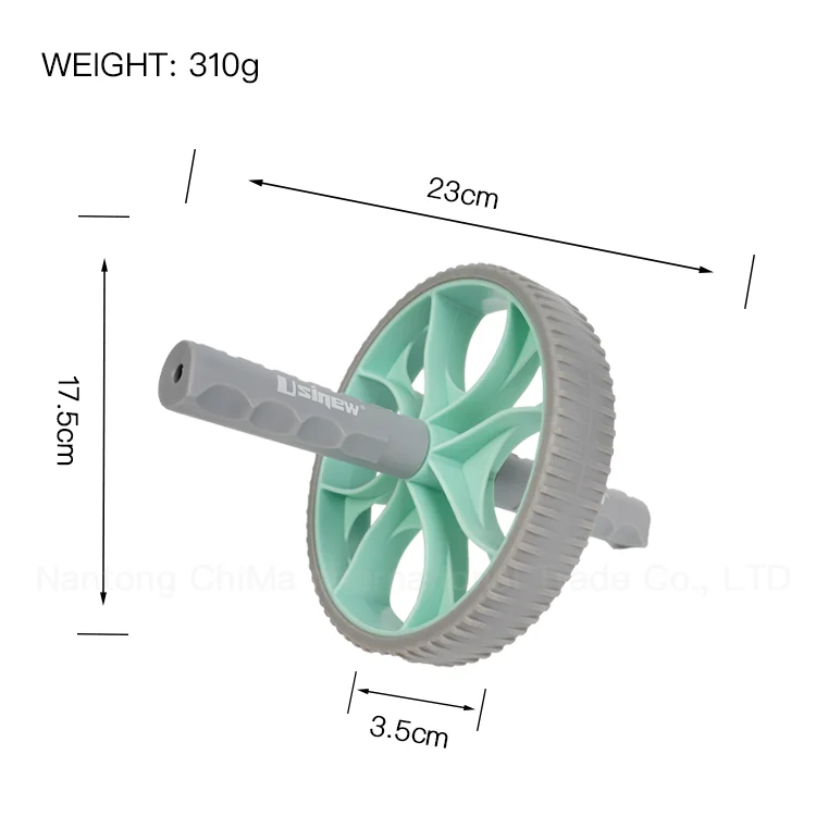 Home Gym Workout Roller Wheel with Non-slip Grips Fitness Abdominal Exercise Training Tool for Body Building