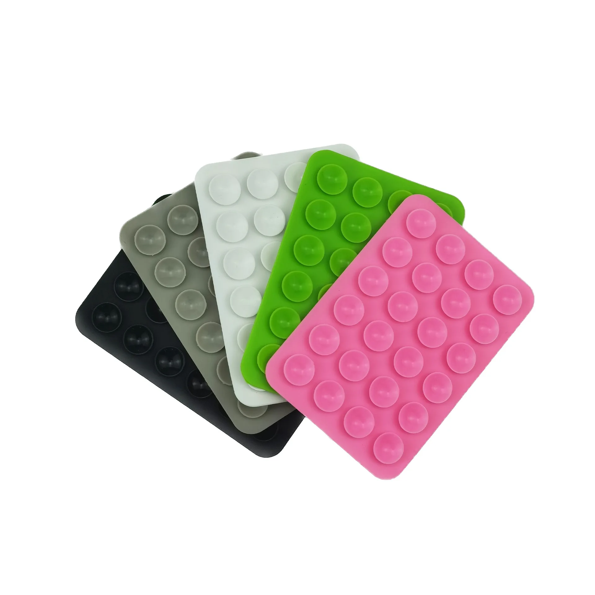 New Square Single Sided Phone Rubber Silicone Wall Mount Self-adhesive Suction Cup Mobile Phone Case Suction Cup Phone Holder
