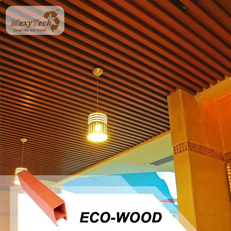 Stretch Pvc Decorative Wooden Ceilings Ceiling for Hotal and Villa