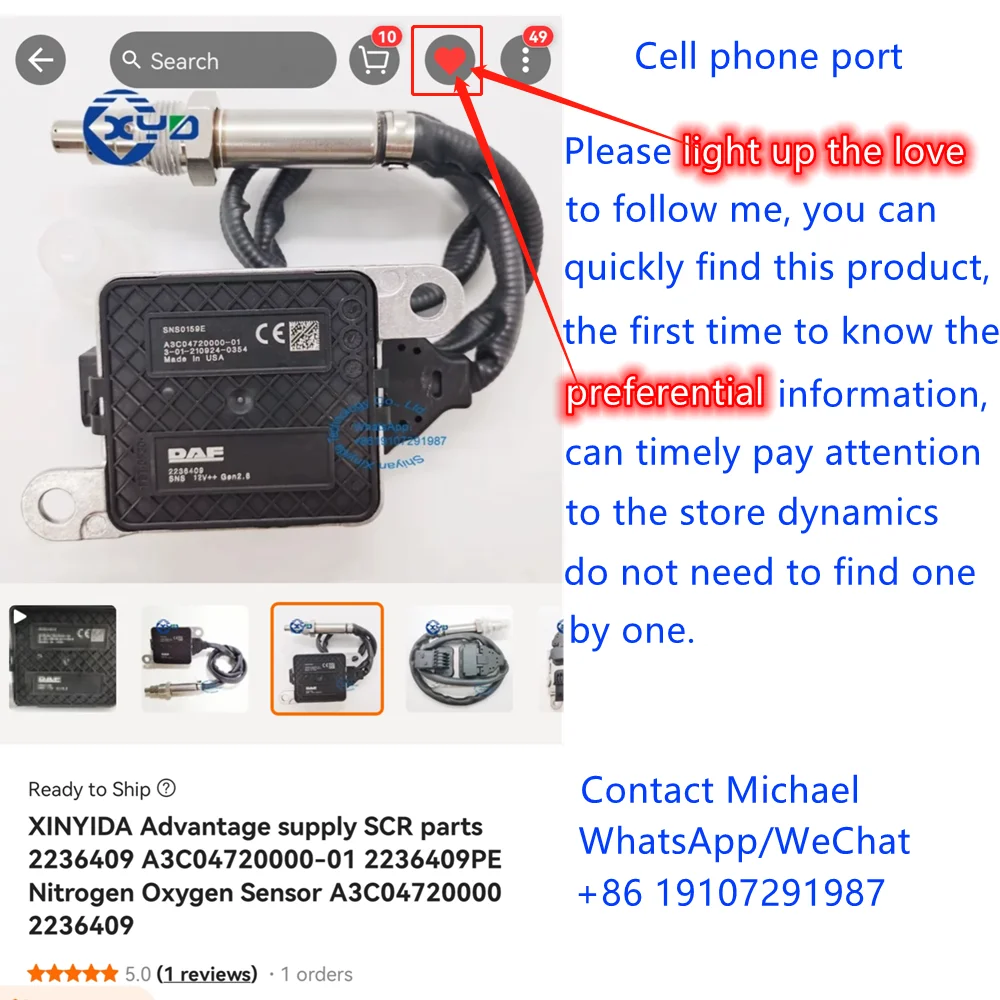 XINYIDA Sensor Nox 5WK9 6759C 2236409 2006246 - Reliable Nox