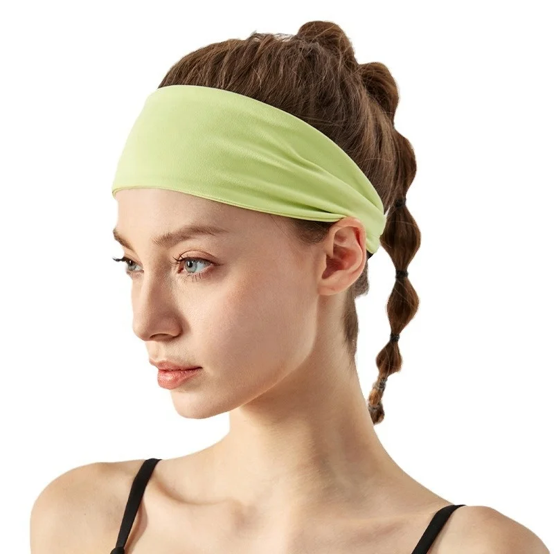 Fashionable Breathable Canvas Yoga Fitness Headband Summer Running Bare Exercise Sweat-A