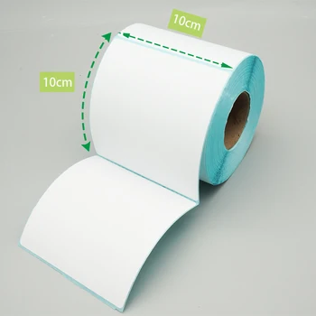 2025 Customizable Thermal Label Paper Rolls for Packaging Hot Sale in Sizes 100*100*350 500 800 Adhesive Sticker