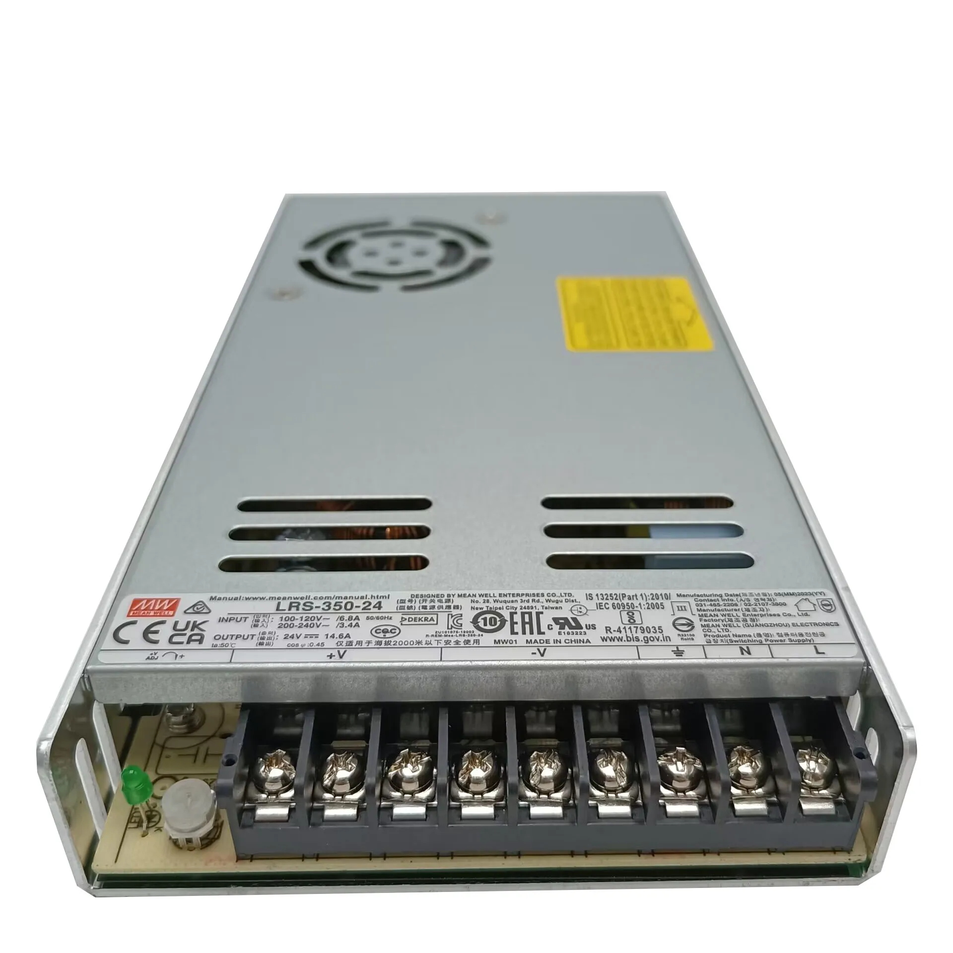 LRS-350-48 350W Single Output Industrial Power Supply - 90-264VAC Input To 48VDC 7.3A Output, 1U Low Profile, UL60950-1 Certified