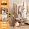 Standard 60mm solid wood coat rack in natural wood color
