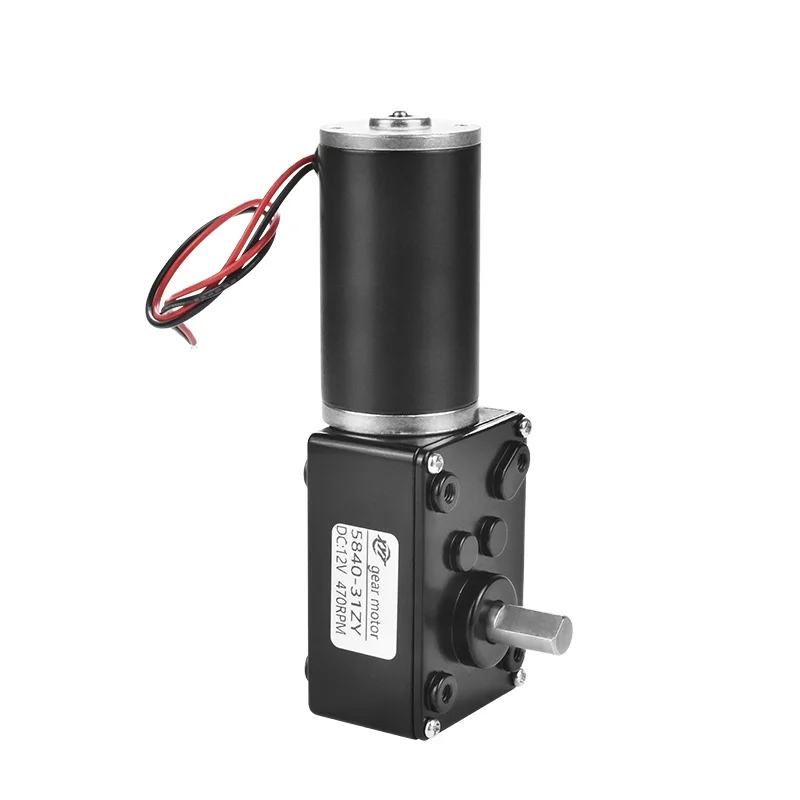 24V シングル 68RPM 5882-50ZY シングルロング出力シャフトウォームギアDC減速電子スターター高トルクセルフロック 고출력 5882  50ZY 20NM 200KG.CM 모터 웜기어 박스 감속기 24V DC 모터 12V 10MM 샤프트 5882-50ZY LLBOGRGGN ブラケット 24V 12RPM 5840-31ZY ウォームギア DCギア 電子スターター セルフロック 前進・