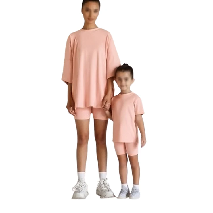 Aangepaste Mama En Ik Zomer Outfits Katoenen Kinderen Meisjes