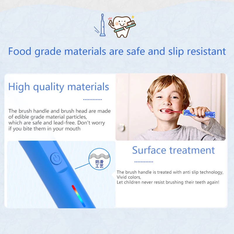 Wholesale OEM&ODM  Waterproof Cute cartoon design rotating kids electric toothbrush 4 toothbrush heads For Oral b manufacture