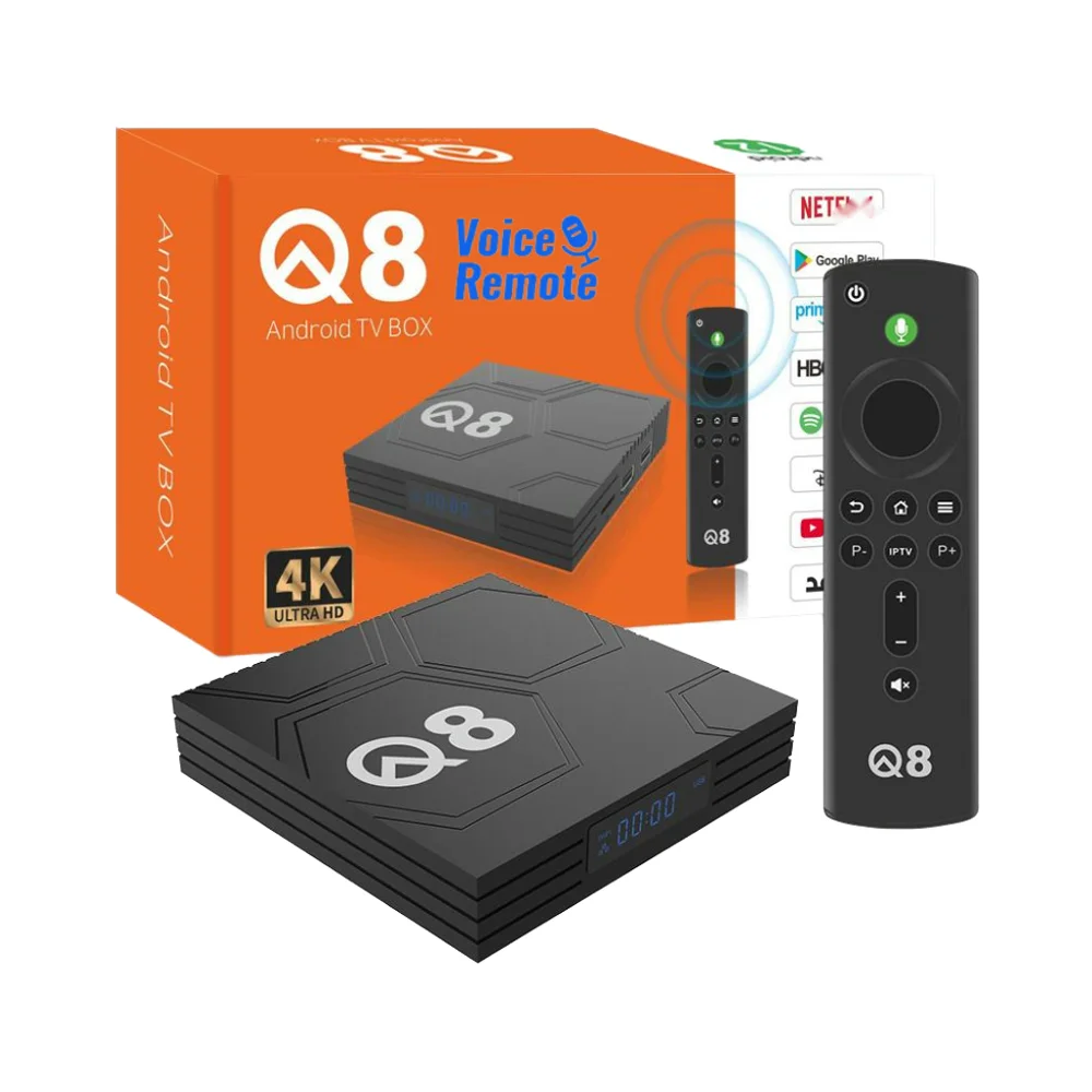 Type-C Q8 4K Android 12 TV Box Voice Remote Control Allwinner H618 5G WiFi  2GB+16GB 4+32GB Media Player Internet TV Set-top Box