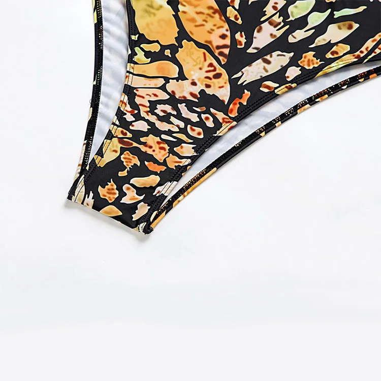 Summer 2023 Bikini Swimwear Sexy Deep Vneck Female Swimwear One Piece