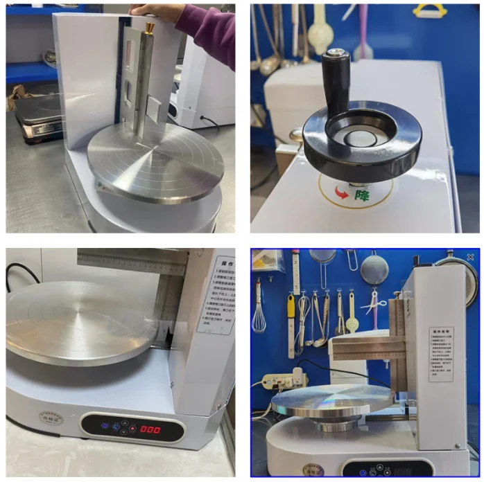 Automatic Round Cake Spreading Machine Cake Cream Coating Decorating Smoothing Machine Cake Making Machine