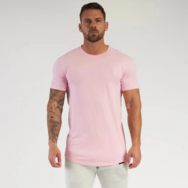 High Quality Workout T Shirts Activewear Fit 95% Cotton Plain sport Men's Cotton Spandex T-Shirt