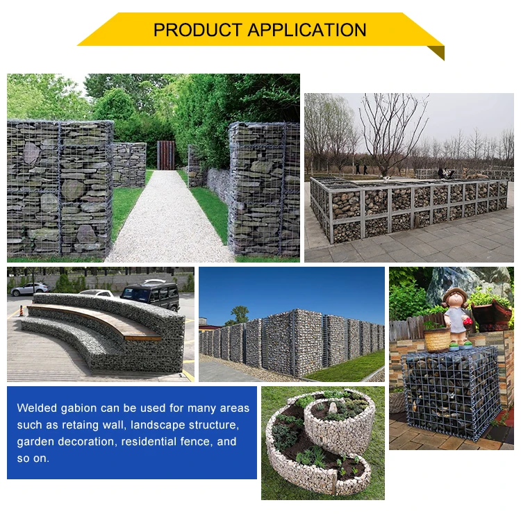 Gabion Wall Construction Basket Wall Welded Coated Gabion China Box Stone Cage Galfan Gabion