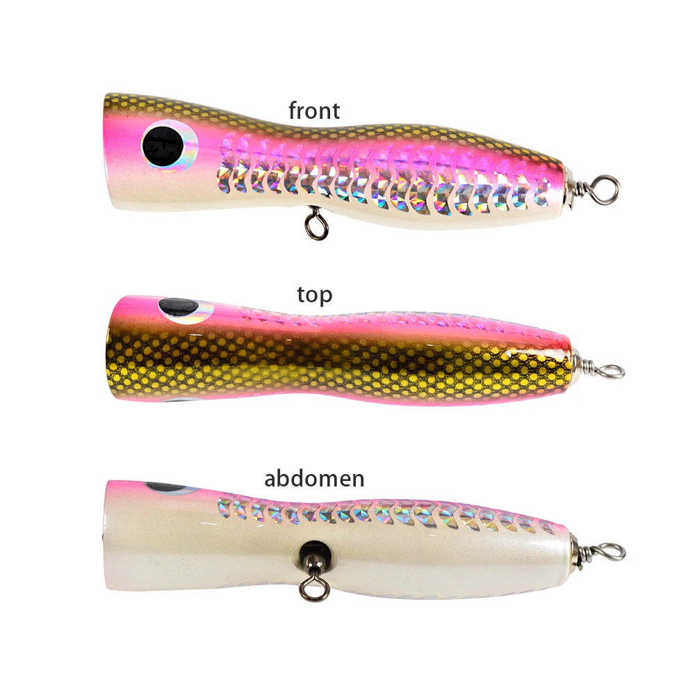 natural_lure ハンドメイド　トップウォータールアー トップルア手作り木製ポッパー70g/165mmトップウォーター