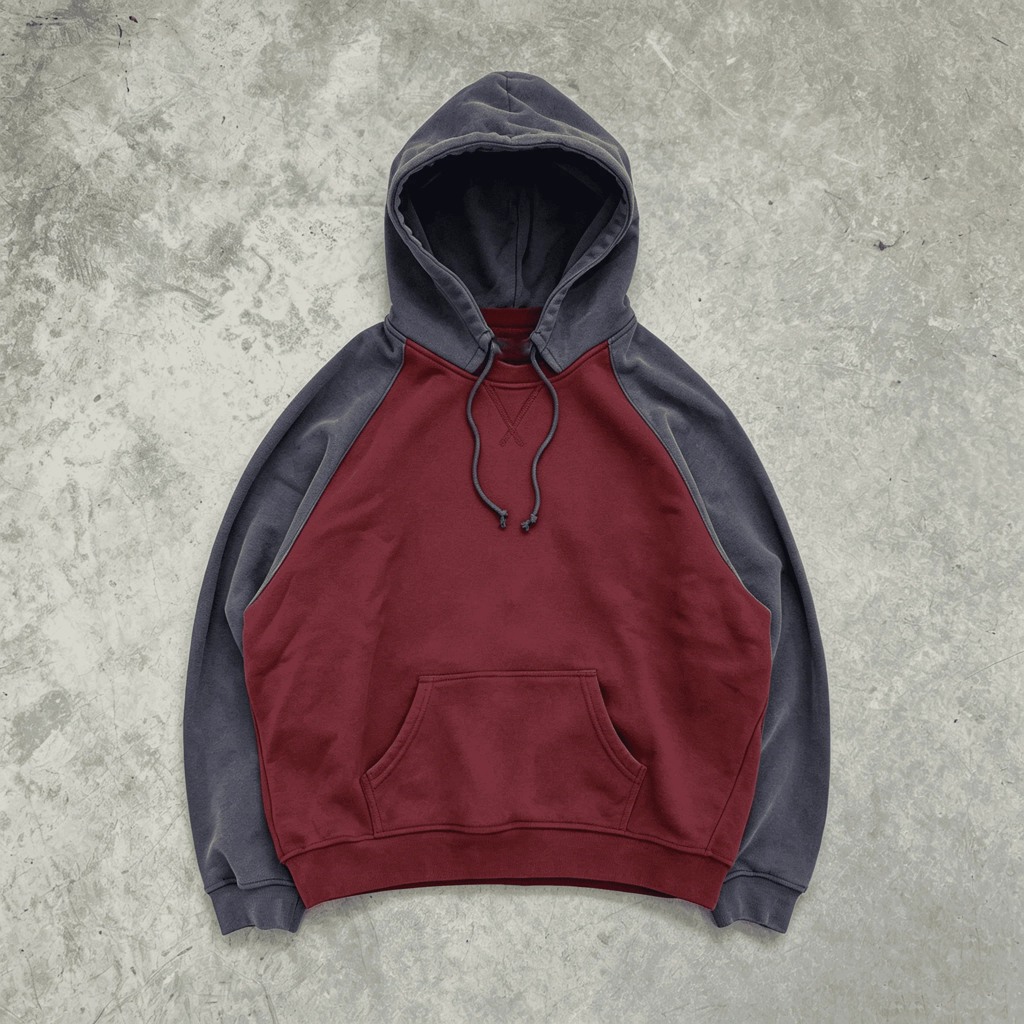 Custom Logo Two Tone Raglan Hoodie Supplier Vintage Pigment Wash French Terry Blank Pullover Streetwear Unisex Basic Sweatshirt gallery 7