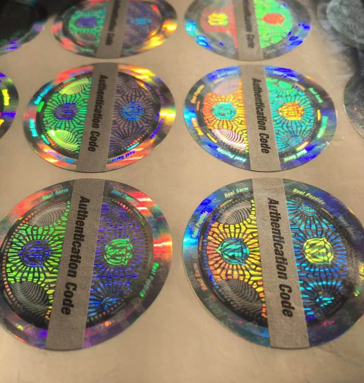 Free Design Authenticity Hologram Sticker Custom Design 3d Hologram Round Sticker