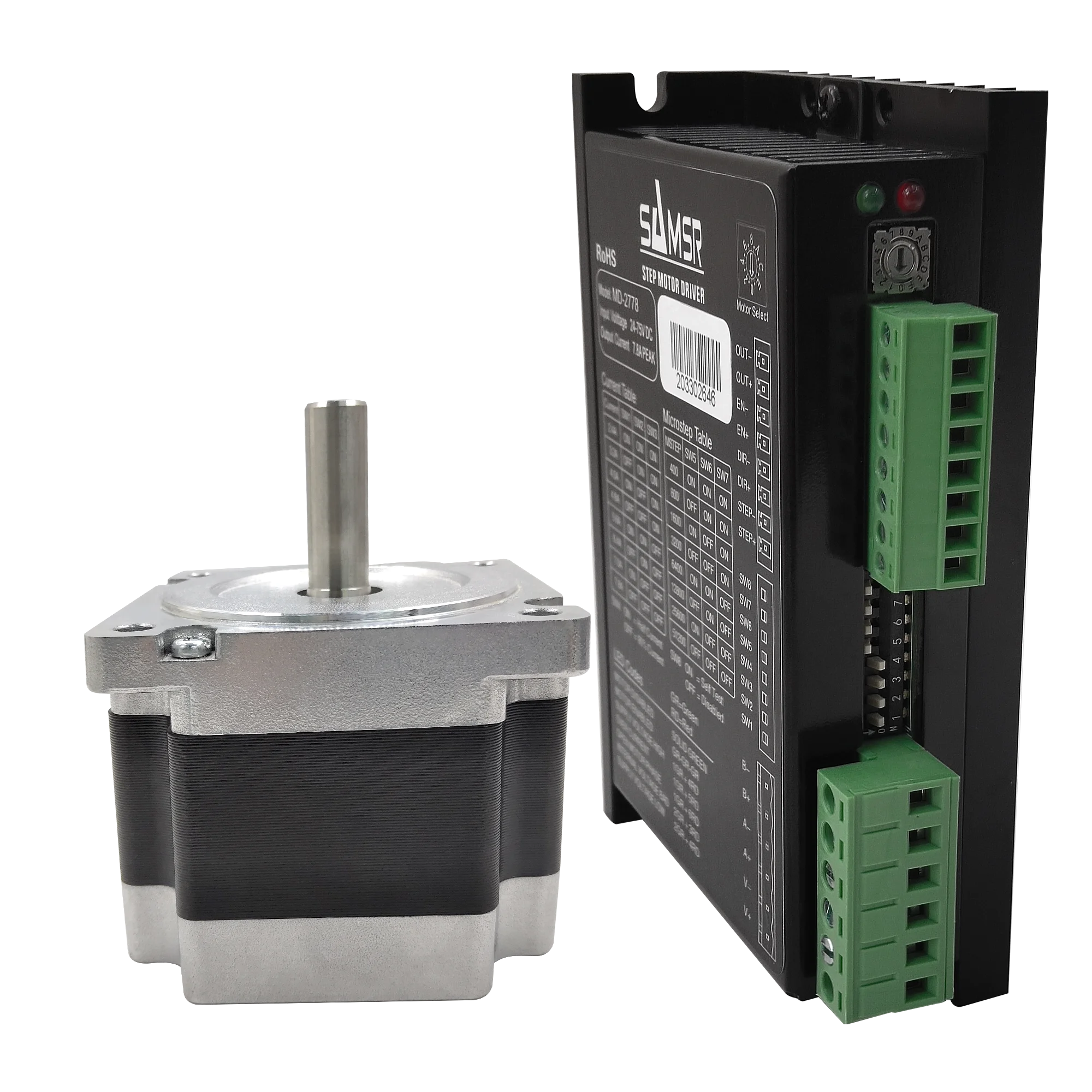 Samsr SS3401AP45A 2 Phase 86mm Stepper Motor & Driver Kit