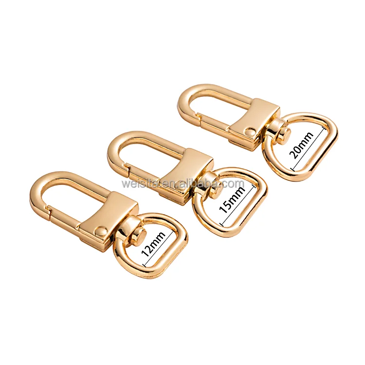 Metal Detachable Snap Hook Trigger Clips Buckles for Leather Strap/ Belt  Keychain Webbing Pet Leash Hooks 3 Sizes