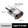 Tipo C M a USB-A F trasparente