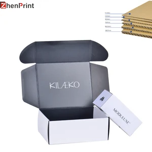 Custom Secure Durable Corrugated Board Airplane Box with Handle Recycled Materials for Travel Shipping Packaging