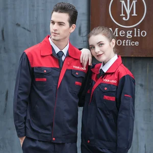 Wholesale Men's Custom logo Suit Industrial Uniform Work Clothes Mechanical Engineer Overall Coverall Construction Work Wear