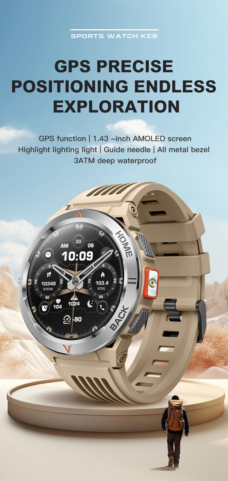 Welcome OEM Order, Factory Whole Selling 2025 Gs500 Relojes Smartwatch 1.43'' Amoled Flashlight Bt Call Gps Heart Rate 3atm Waterproof Compass Men Smart Watch - Buy Smart Watch With Flashlight 2025 Smart Watch gps Smart Watch