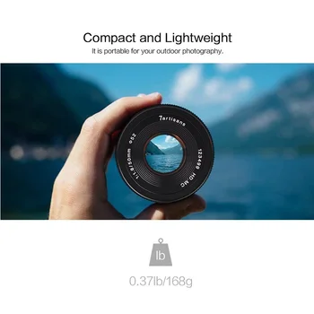 7Artisans MF 50mm F1.8 Large Aperture Portrait Manual Focus Prime Lens for E/FX/EOS-M/M43 Sony A6500 A6300 A6100 A6000 A5100 product image