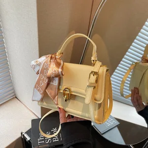 2026 New Ladies Top Layer Frosted PU Leather Lunch Box Bag Commuting Makeup Pouch Crossbody Bag Soft Zipper Closure Vintage