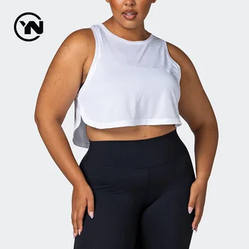 Summer Plain Tank Top Plus Size Women Vest Custom Logo Workout Exercise Running Sleeveless Loose Women Tank Top