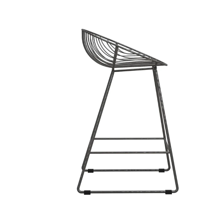 Ellis Gray Metal Wire Counter Stool