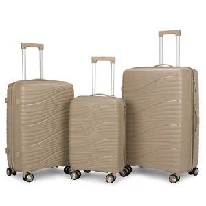 Unisex Luxury 3PCS High Quality 20/24/28 Inch PP Suitcases Maletas De Viaje Set Spinner Caster Travel Bags Carry-On Luggage Set