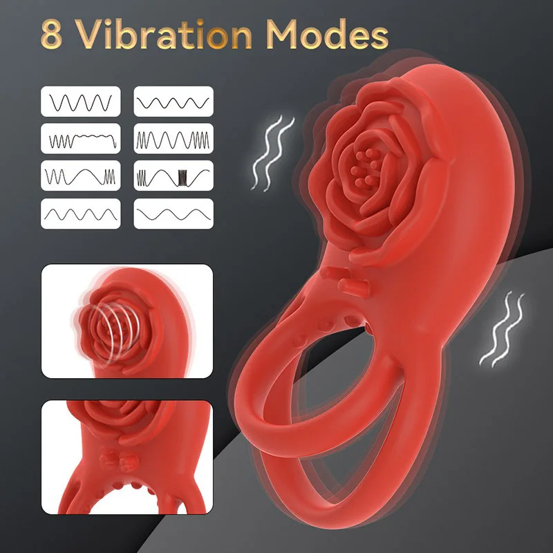 Shake Male Masturbators Penis Pump Cylinder Ring Adult Sex Toys Rose Sexual Rings For Penis 5132