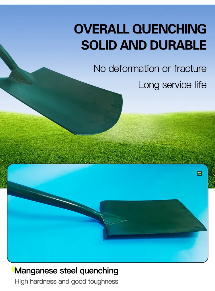 product factory wholesale metal agricultural outdoor camping metal spade shovel head with customizable  handle-4