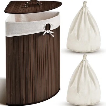 Bamboo Laundry Basket with Lid A Natural and Secure Storage Solution for Your Dirty Clothes