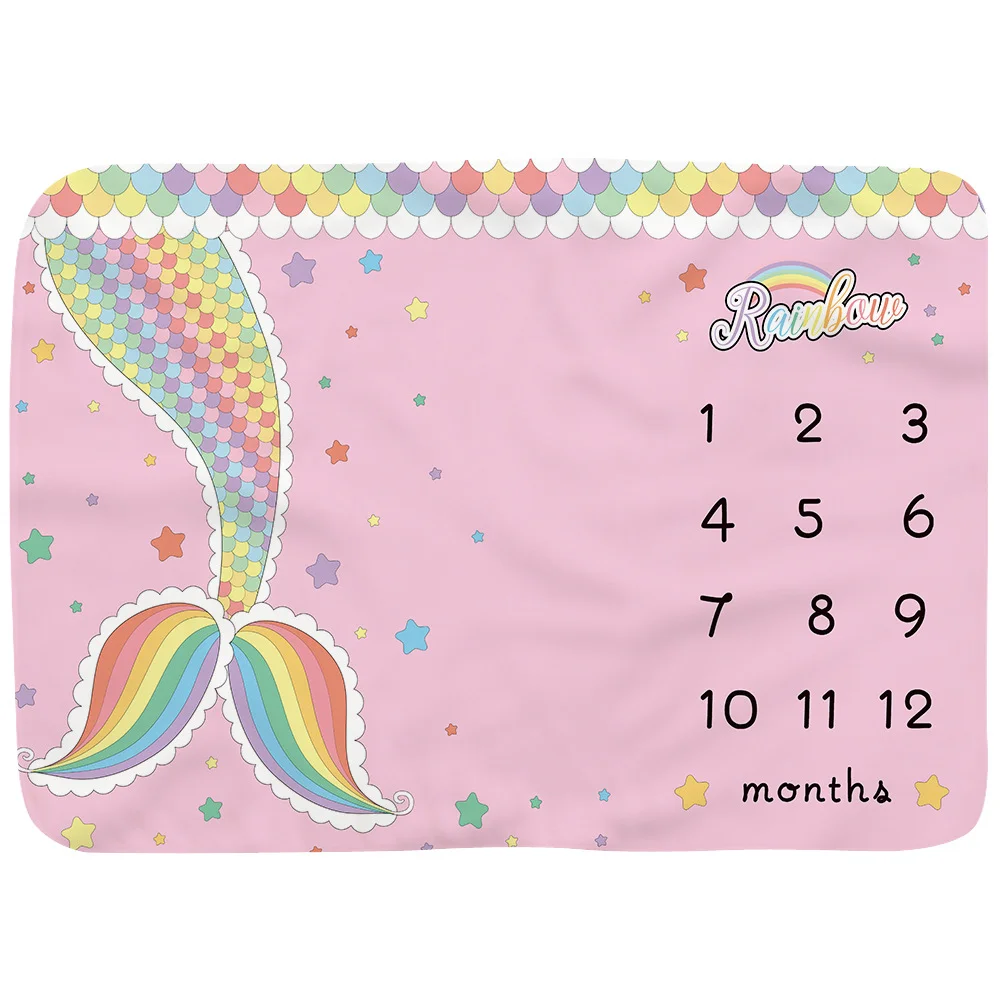 Newborn Baby Fleece Soft Monthly Milestone Blanket factory