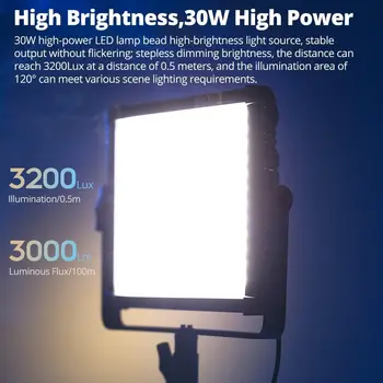 AMBITFUL 2 Packs RGB Video Lighting,RGB-Color Led Video Light Kit with APP Control, with Softbox detail image