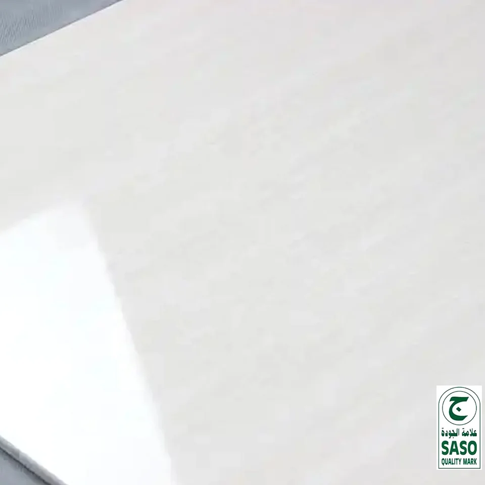 Fair Line High Gloss Light Grey White Polished 600x600 Porcelain Floor Wall Tiles
