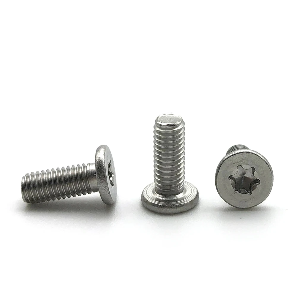 Torx-tornillo de acero inoxidable m2, m2.5, m3, m4, m5, m6, m8, perfil ultra bajo, cabeza delgada Torx