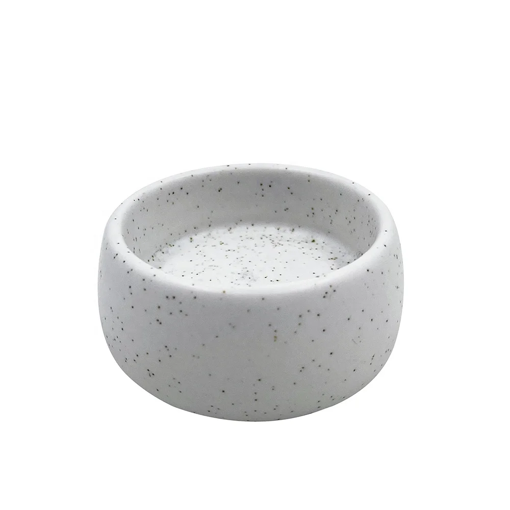 Small Clear Tea Light Candle Cup Holders Heat Resistant Ceramic Votive Containers with smooth matt white marcaron glazed surface