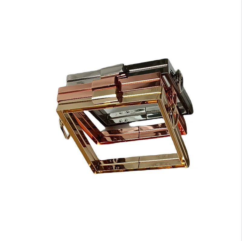 4.33 Inch 11X11cm Square Hollow Metal Frame Purse Clasp Frame Bag