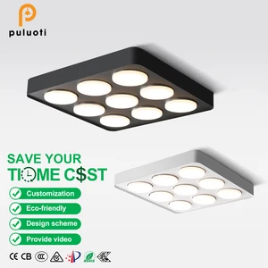Commercial Indoor Ceiling LED Spot Light 320mm*320mm*36mm IP20 45w 63w 81w Aluminum Cylinder Downlight Surface Mounted