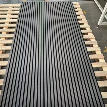 Soundproof Wall Panels MDF Akupanel Wood Slatted Acoustic Panels Wood Slat Wall Panel for Interior Decoration Wall and Ceiling