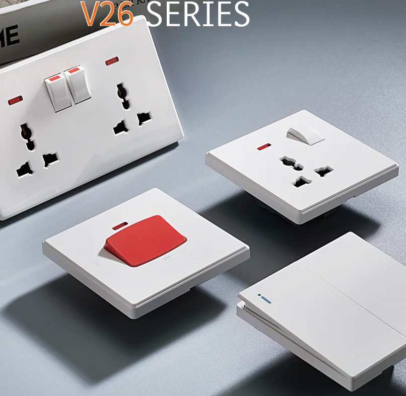 VNX V26 Series Wall Light Power Switch 86 Type 20A Water Heater Switch for Home