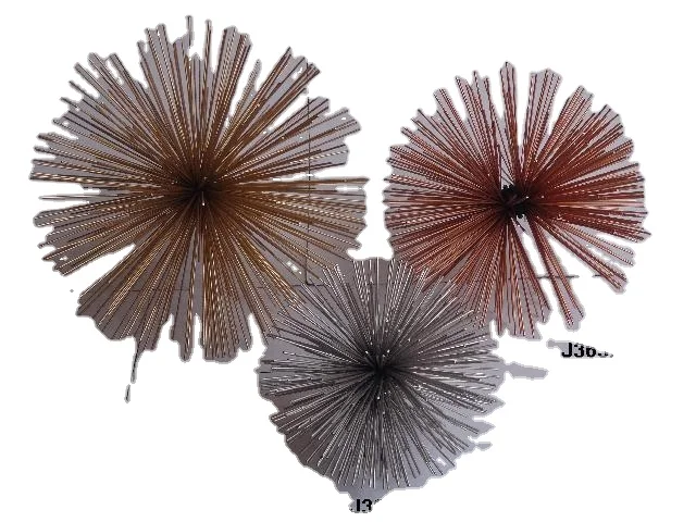 Iron Starburst Sculpture in Three Colours Home Decoration Modern Metal Sculptures Metal Crafts
