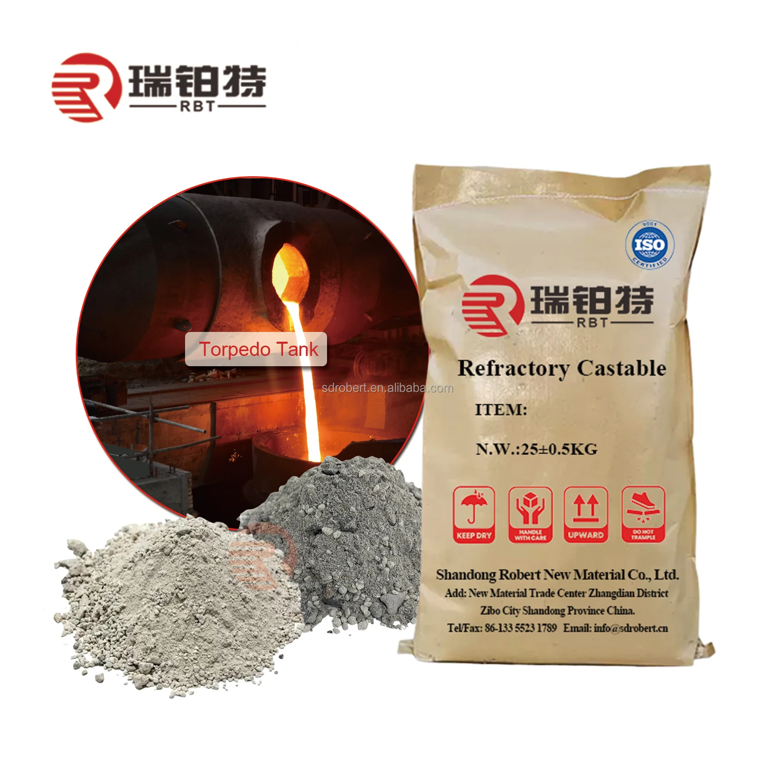 High Temperature Clay Refractory Castable