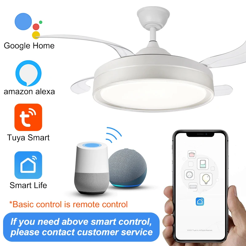 Ceiling Fan With Light and Remote Control  Modern Black Led Fan Light 110V 220V 42 Inch 36 Inch Fan with Light for Home Bedroom