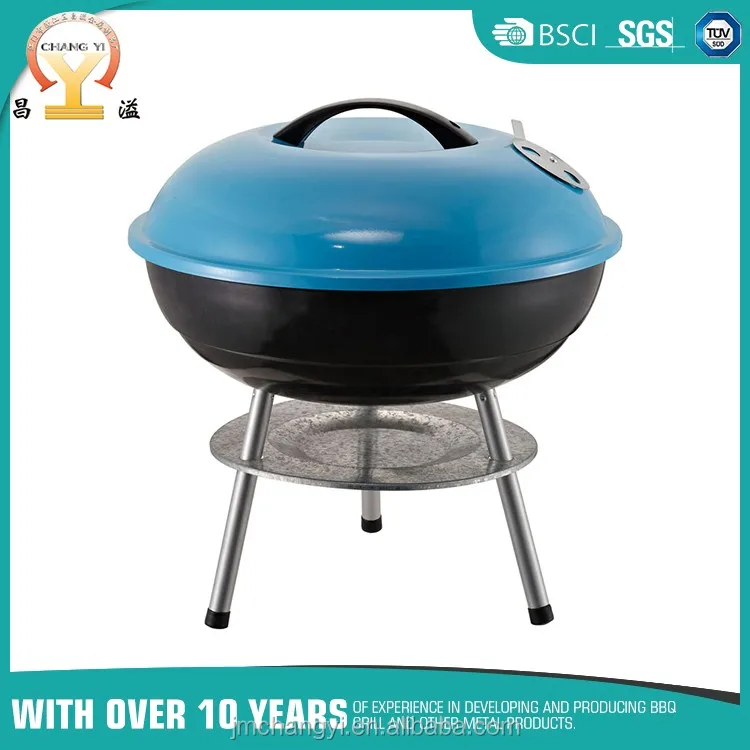 2022 New Style Out Door 14 Inch Custom Stainless Zin Porcelain Mini Round Kettle Grill Bbq