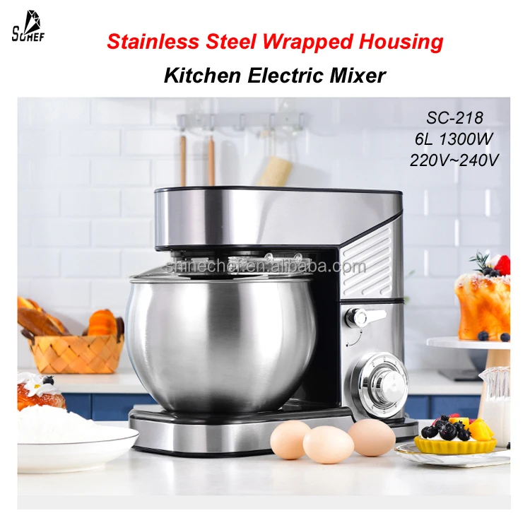 Kitchen in the box Stand Mixer, 6L bowls Electric Food Mixer, 3-IN